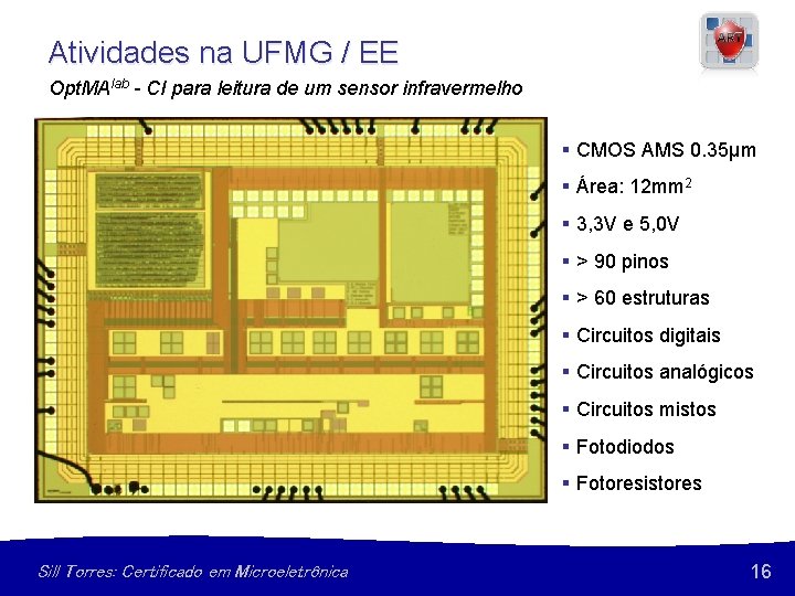 Atividades na UFMG / EE Opt. MAlab - CI para leitura de um sensor