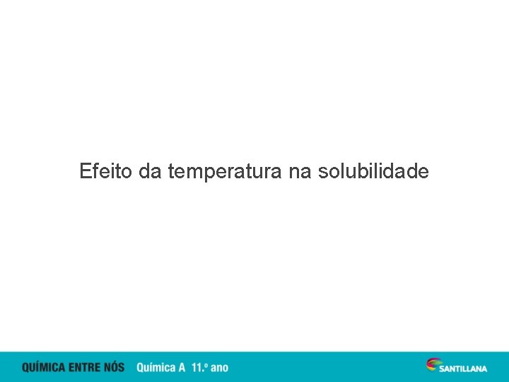 Efeito da temperatura na solubilidade 