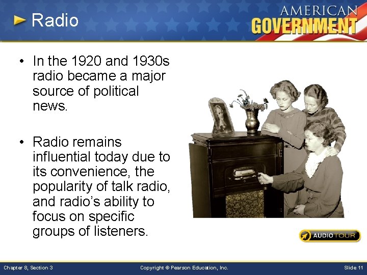 Radio • In the 1920 and 1930 s radio became a major source of