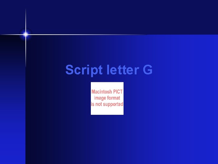 Script letter G Script letter G