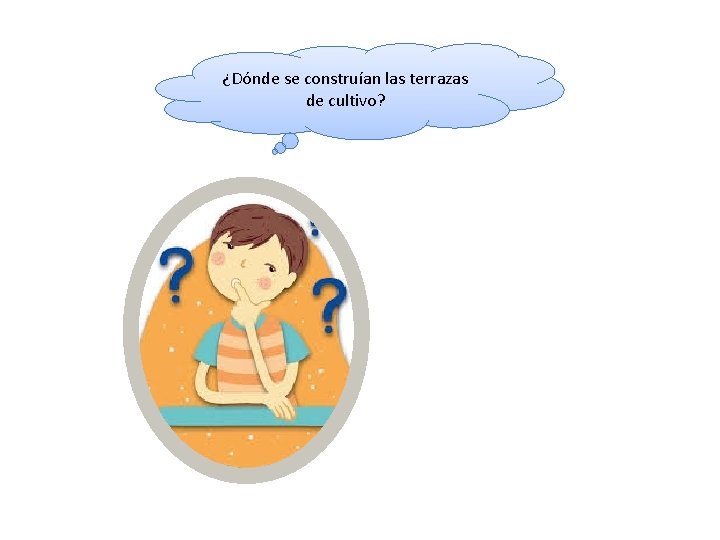 ¿Dónde se construían las terrazas de cultivo? 