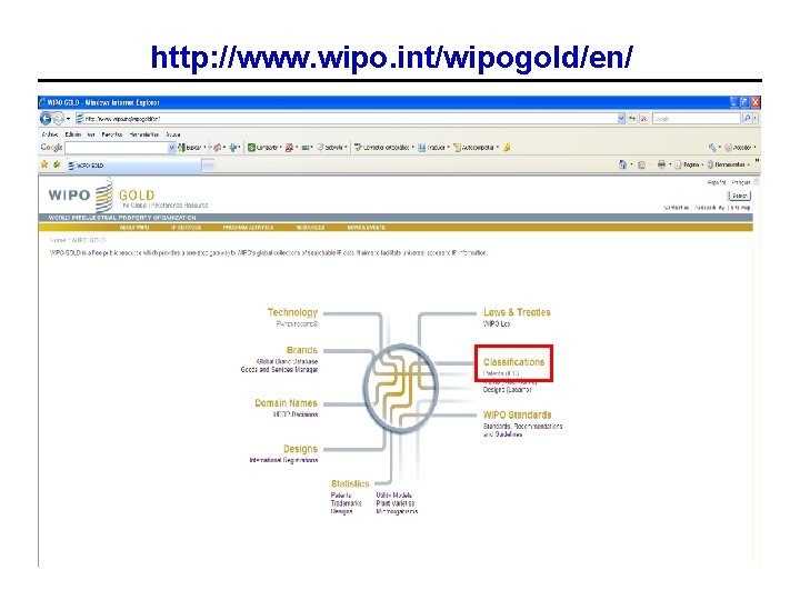 http: //www. wipo. int/wipogold/en/ 