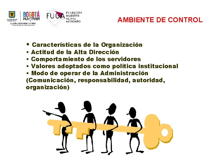 AMBIENTE DE CONTROL • Características de la Organización • Actitud de la Alta Dirección