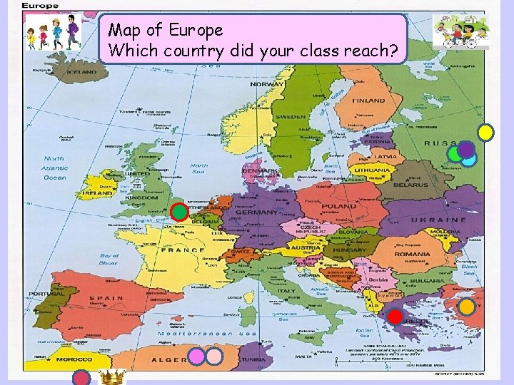 Which Map ofcountry Europe did your class reach? Which country did your class reach?