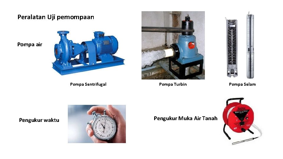 Peralatan Uji pemompaan Pompa air Pompa Sentrifugal Pengukur waktu Pompa Turbin Pengukur Muka Air