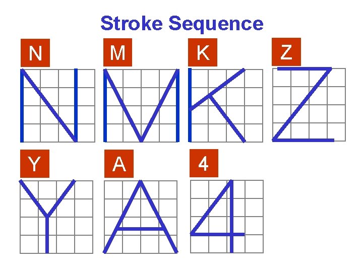 N Y Stroke Sequence Z M K A 4 