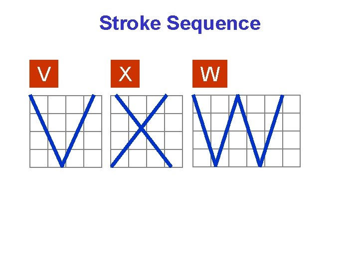 Stroke Sequence V X W 