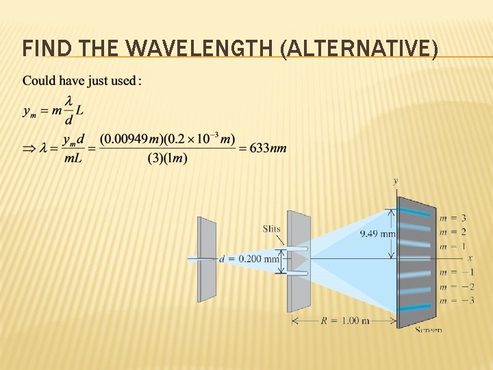 FIND THE WAVELENGTH (ALTERNATIVE) 