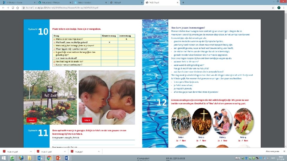 Hoofdstuk 1; paragraaf 1; kennismaking Opdracht 1: 