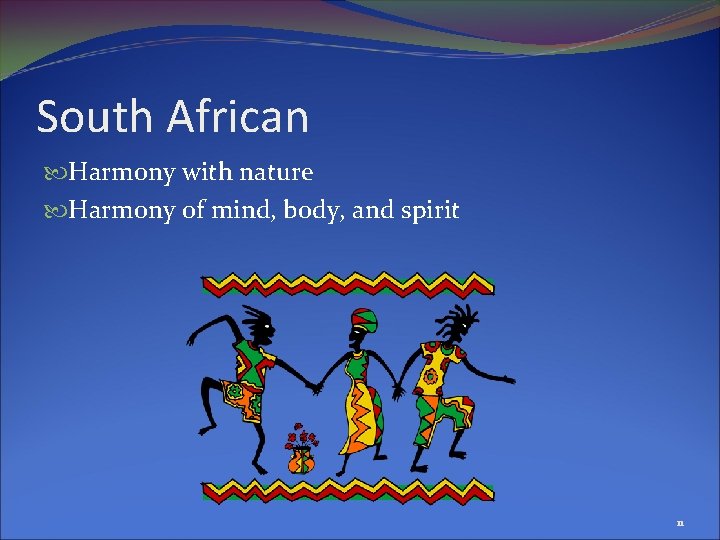 South African Harmony with nature Harmony of mind, body, and spirit 11 