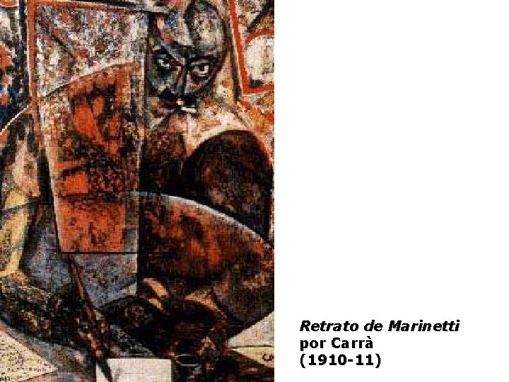 Retrato de Marinetti por Carrà (1910 -11) 