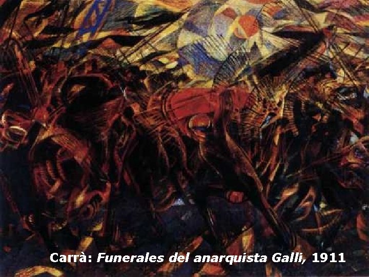 Carrà: Funerales del anarquista Galli, 1911 