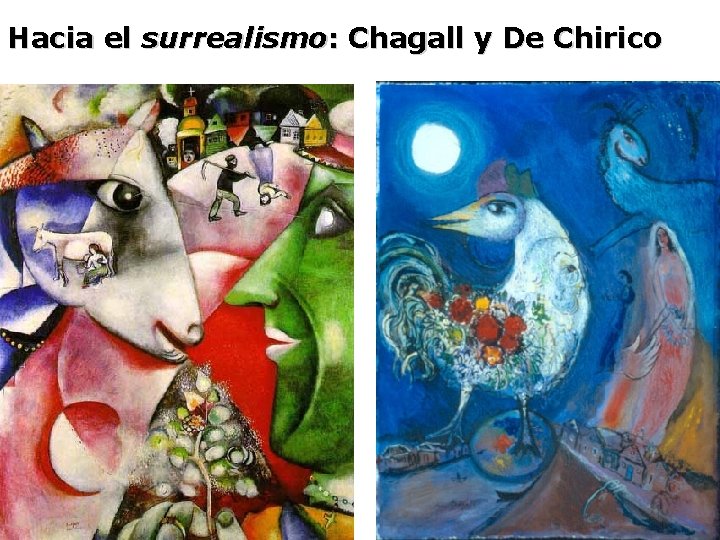 Hacia el surrealismo: Chagall y De Chirico 