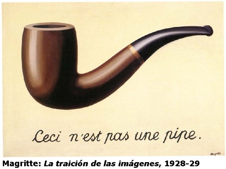 Magritte: La traición de las imágenes, 1928 -29 