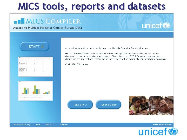 MICS tools, reports and datasets 