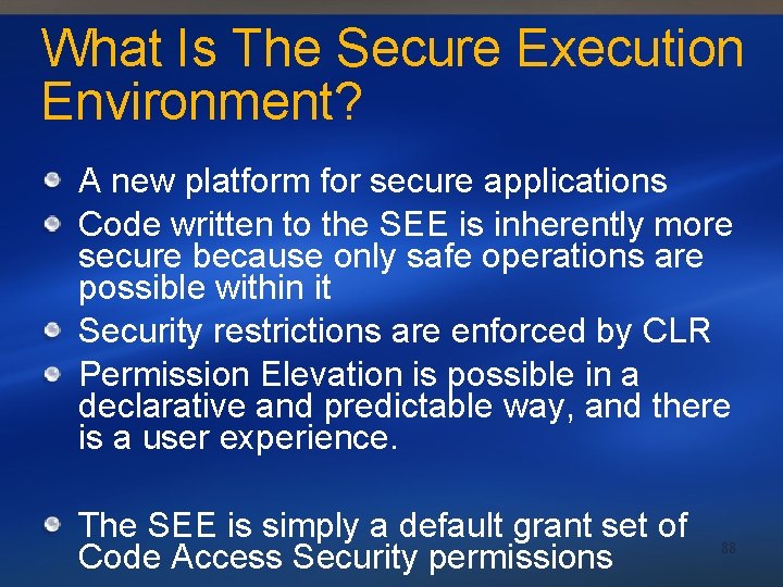 What Is The Secure Execution Environment? A new platform for secure applications Code written