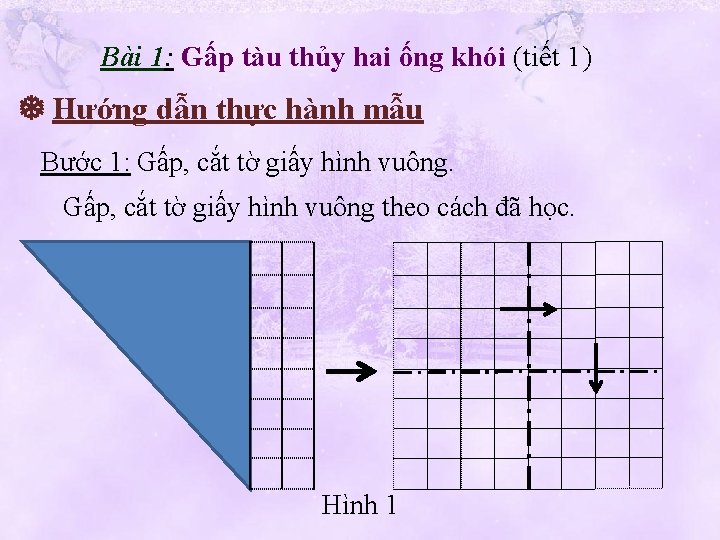 Bài 1: Gấp tàu thủy hai ống khói (tiết 1) Hướng dẫn thực hành