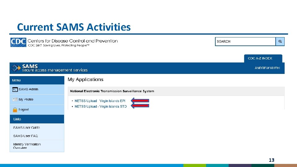 Current SAMS Activities 13 