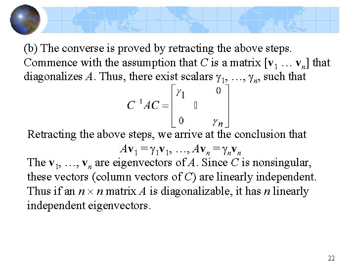 (b) The converse is proved by retracting the above steps. Commence with the assumption (b) The converse is proved by retracting the above steps. Commence with the assumption