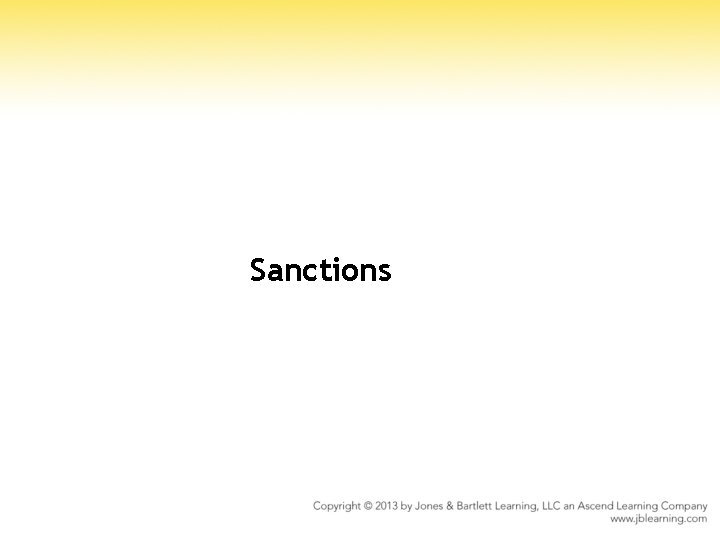 Sanctions 