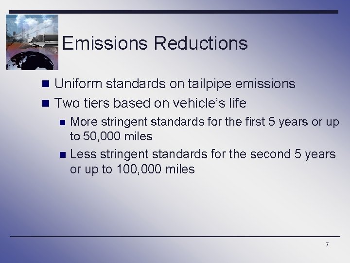 Chapter 12 Improving Air Quality Controlling Mobile Sources