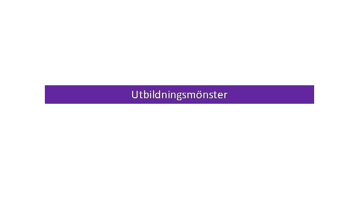 Utbildningsmönster 