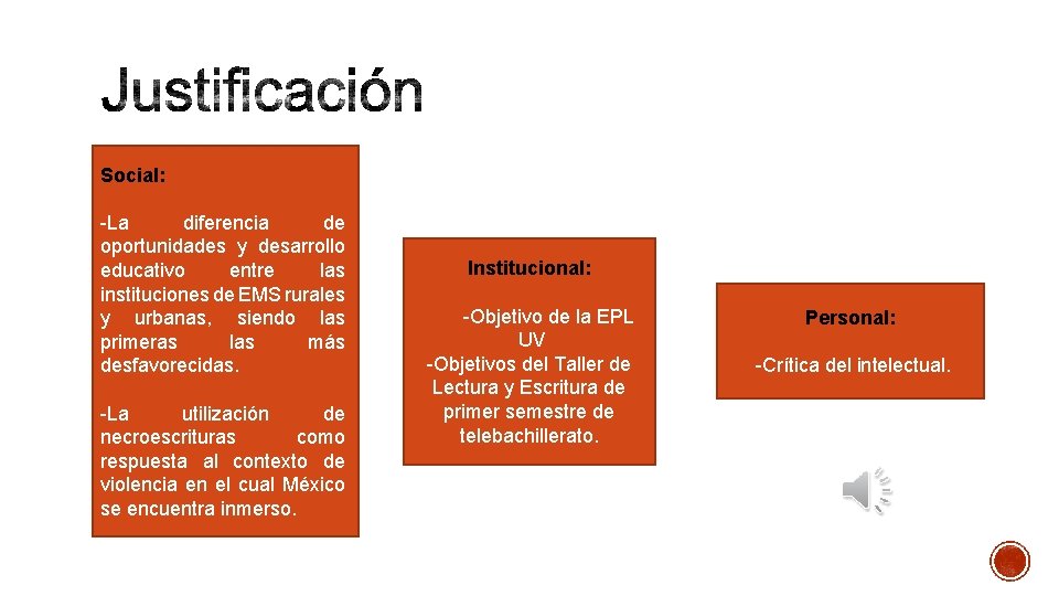 Social: -La diferencia de oportunidades y desarrollo educativo entre las instituciones de EMS rurales