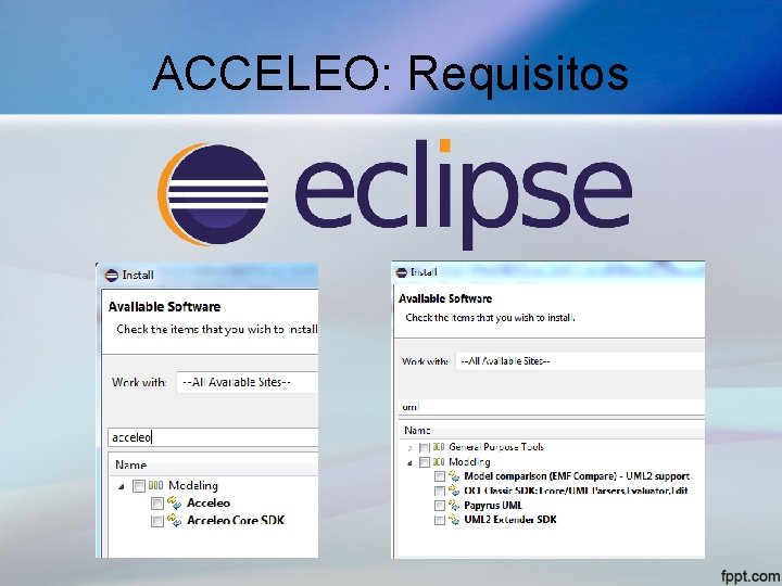 ACCELEO: Requisitos 