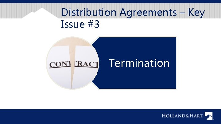 Distribution Agreements – Key Issue #3 Termination 