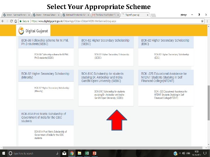 Select Your Appropriate Scheme 