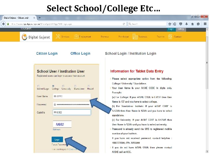 Select School/College Etc… 