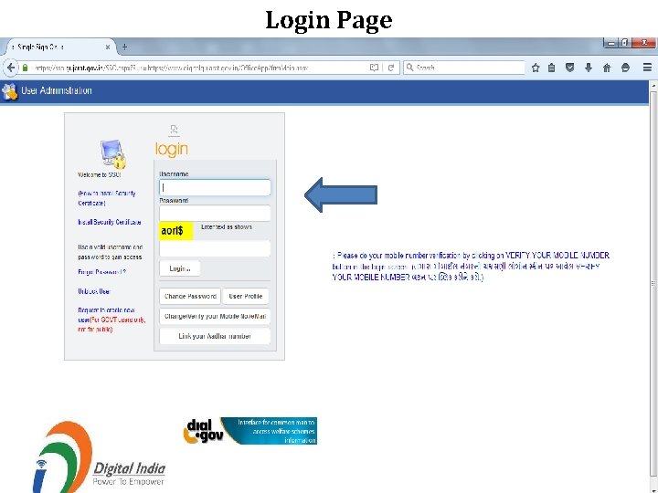 Login Page 