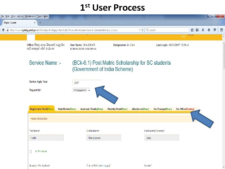 1 st User Process 