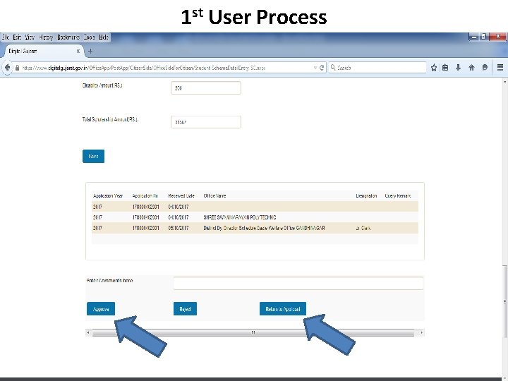 1 st User Process 