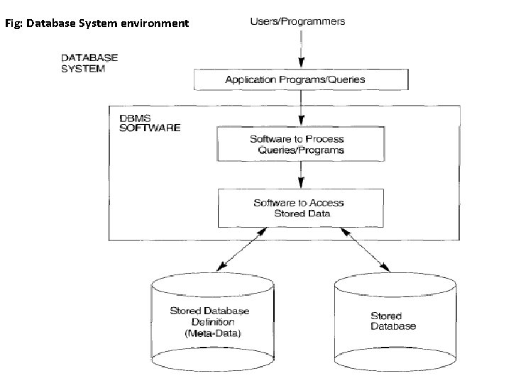 Fig: Database System environment 