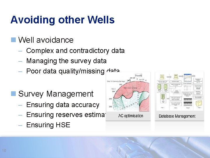 Avoiding other Wells n Well avoidance – Complex and contradictory data – Managing the