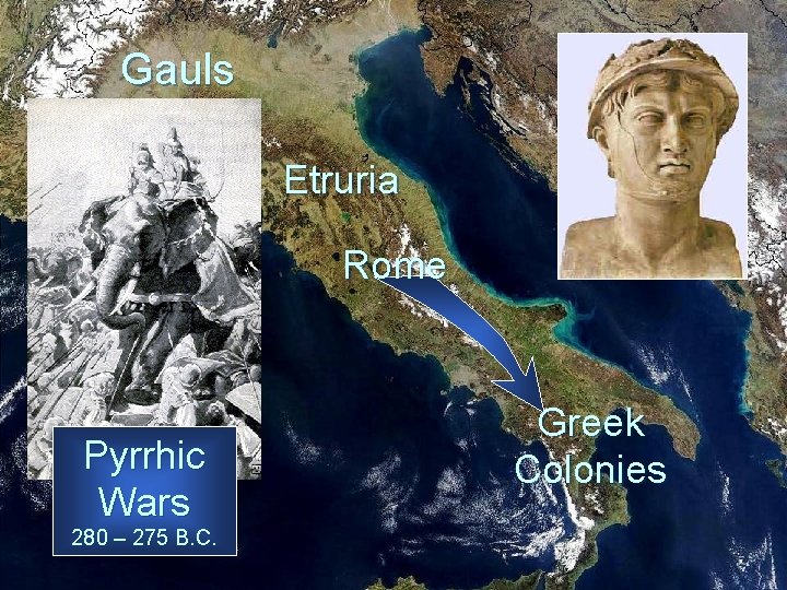 Gauls Etruria Rome Pyrrhic Wars 280 – 275 B. C. Greek Colonies 