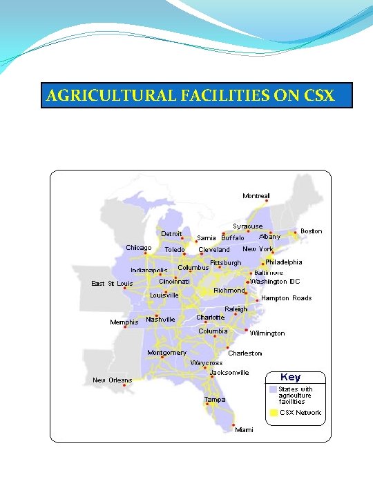 AGRICULTURAL FACILITIES ON CSX 
