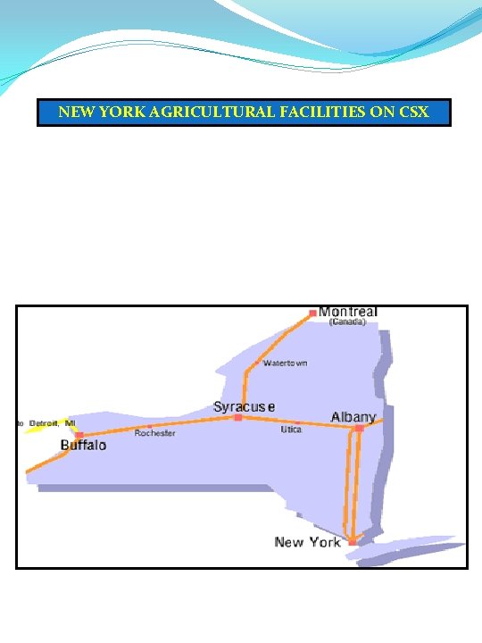 NEW YORK AGRICULTURAL FACILITIES ON CSX 