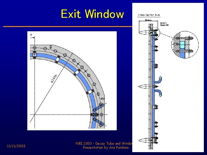 Exit Window 11/11/2003 NBI 2003 - Decay Tube and Windows Presentation by Ans Pardons