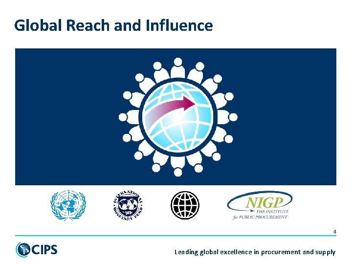 Global Reach and Influence 4 Leading global excellence in procurement and supply 