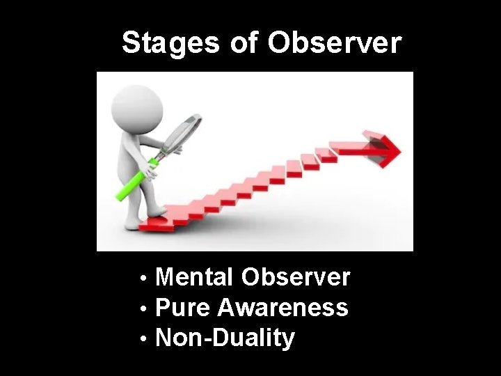 Stages of Observer • Mental Observer • Pure Awareness • Non-Duality 