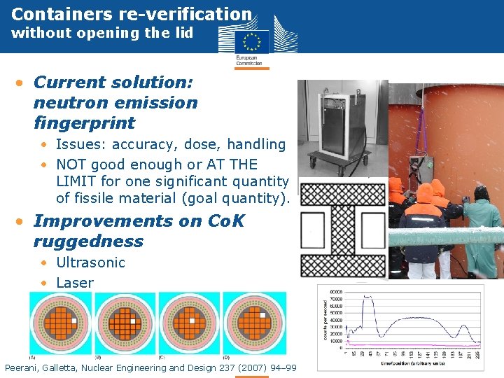 Containers re-verification without opening the lid • Current solution: neutron emission fingerprint • Issues: