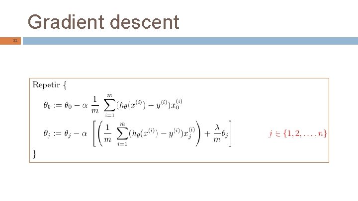 Gradient descent 32 