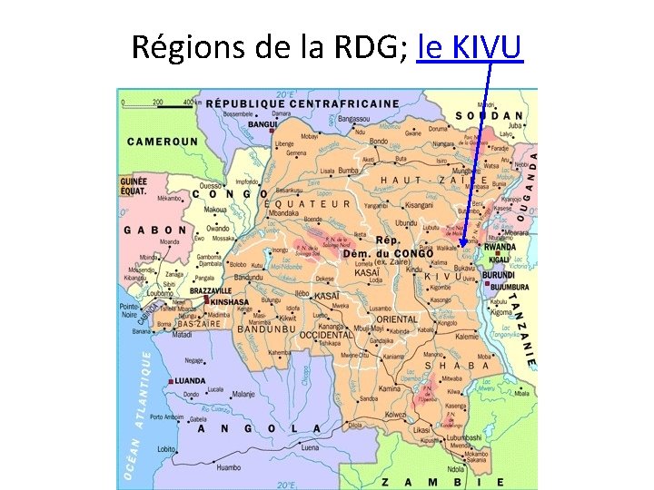 Régions de la RDG; le KIVU 