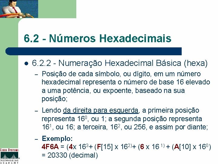 6. 2 - Números Hexadecimais l 6. 2. 2 - Numeração Hexadecimal Básica (hexa)