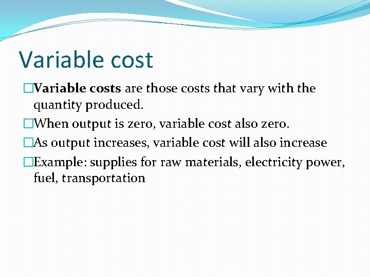 PB 102 MICROECONOMICS CHAPTER 5 COST OF PRODUCTION