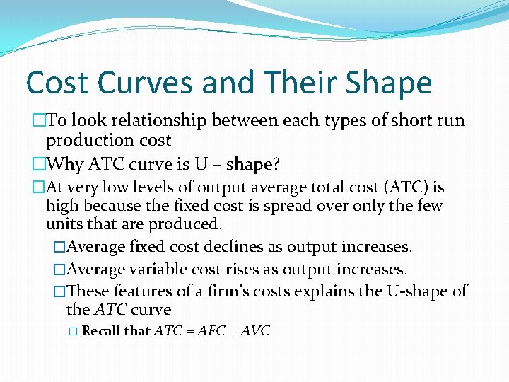 PB 102 MICROECONOMICS CHAPTER 5 COST OF PRODUCTION