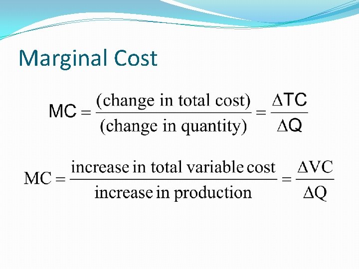 Marginal Cost 