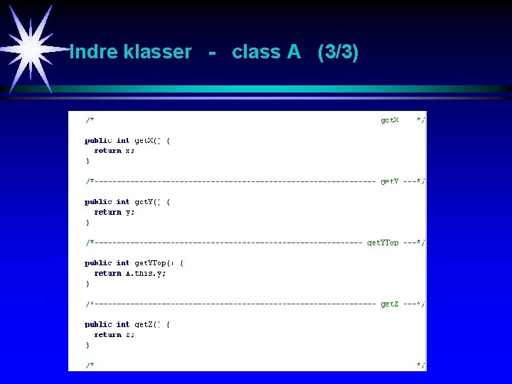 Indre klasser - class A (3/3) 